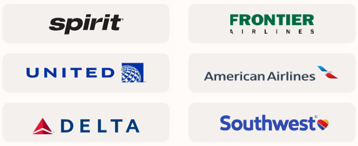 Airline carry-on logos