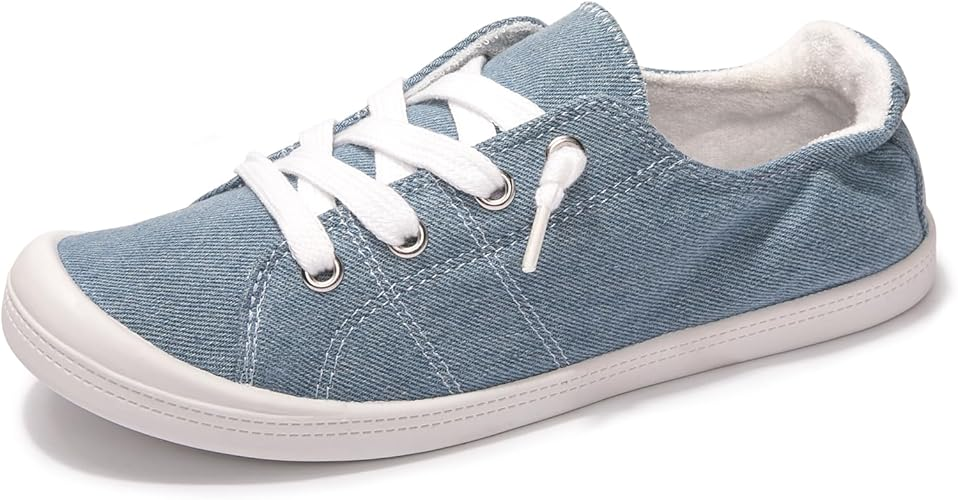 Women’s Slip-On Canvas Sneakers – Low Top Casual Walking Shoes