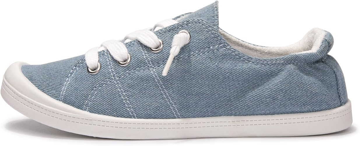 Women’s Slip-On Canvas Sneakers – Low Top Casual Walking Shoes