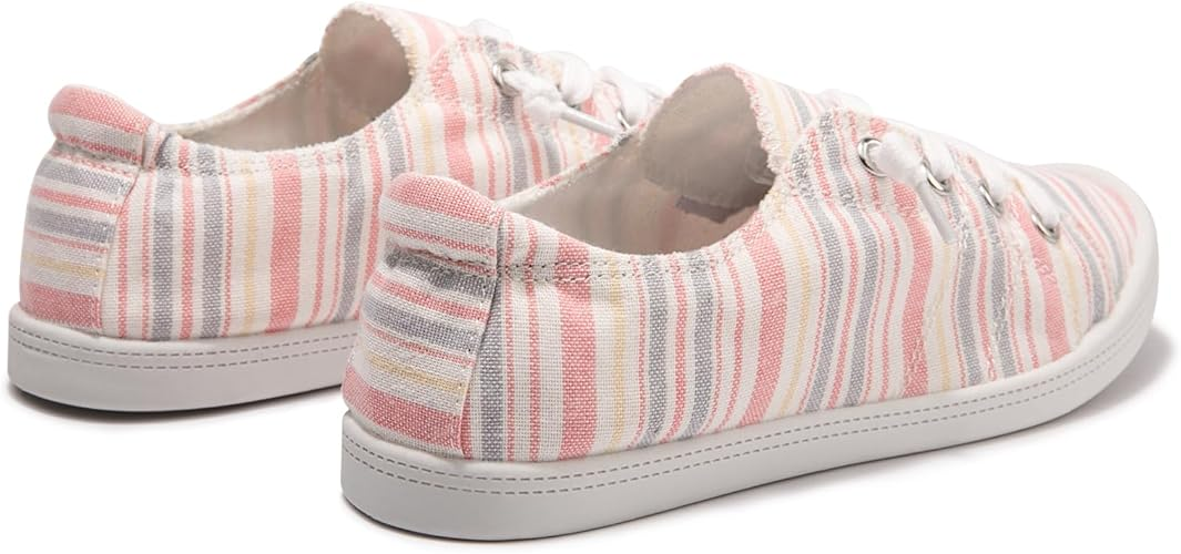 Women’s Slip-On Canvas Sneakers – Low Top Casual Walking Shoes